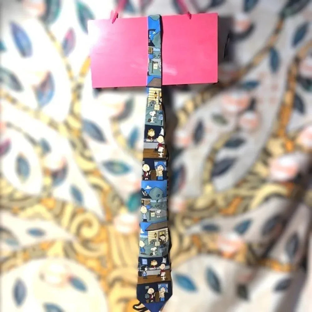 Vintage Peanuts Snoopy and Friends Mortgage Sweet Mortgage Silk Tie 4